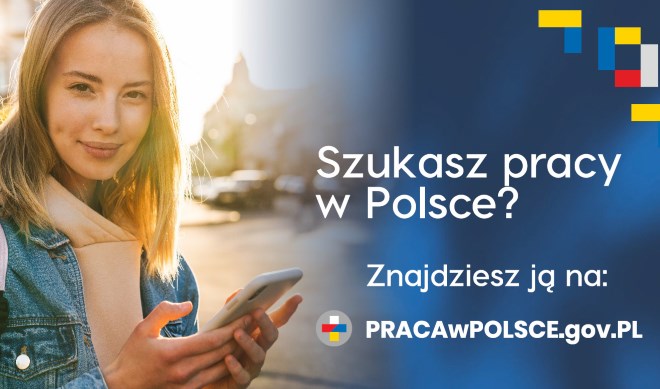 Dziewczyna ze smartfonem - www.pracawpolsce.gov.pl